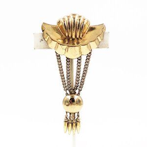 Vintage Signed Monet Book Piece Convertible Brooch, 1947